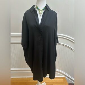 COS shirt dress/tunic bottom down in black size 2